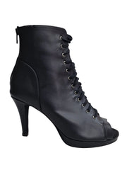 Carica immagine nella Galleria, (779F) - Scarpa da Donna in Camoscio Nero con Plateau Confort Tacco a Spillo