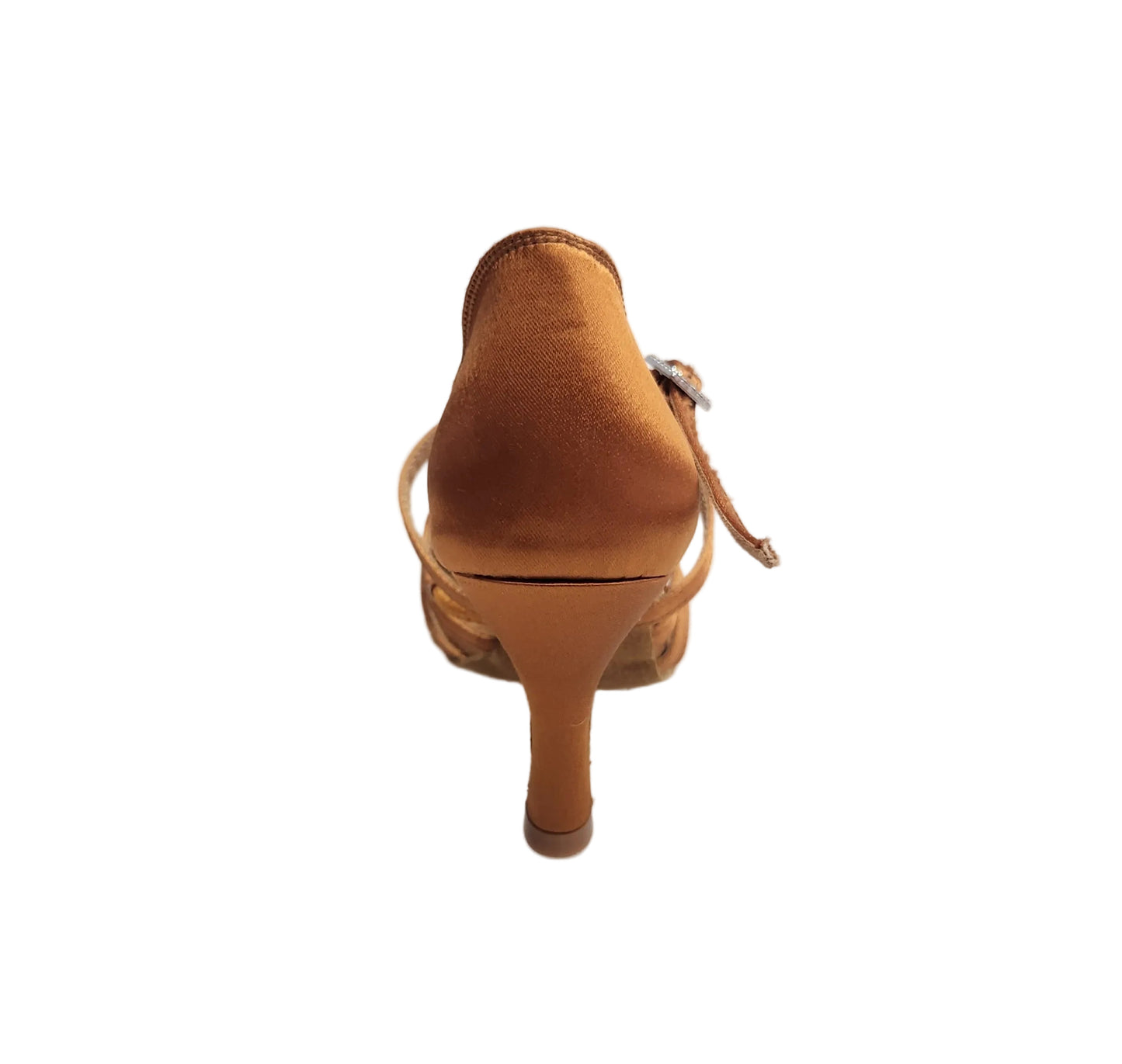ROSY Dreams Bronzo SS (L2576SS) - Scarpa da Ballo da Donna in Raso Bronzo Tan cinturino incrociato al Collopiede Tacco a Rocchetto Basso