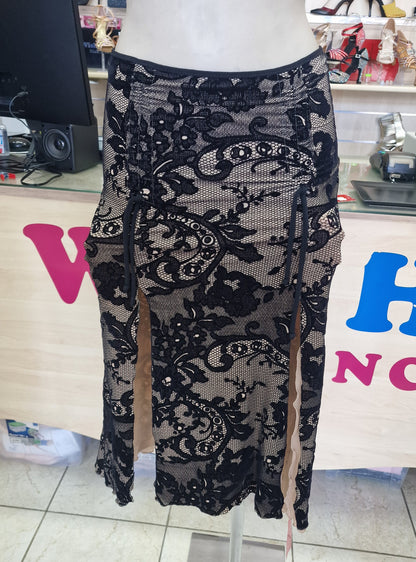 (779F) - Scarpa da Donna in Camoscio Nero con Plateau Confort Tacco a Spillo