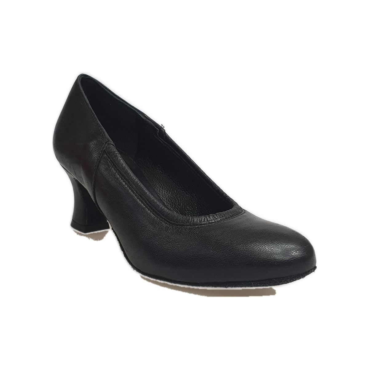 Scarpa Decoltè arricciata da Standard Pelle Nera 207V Wish Dance, vista frontale
