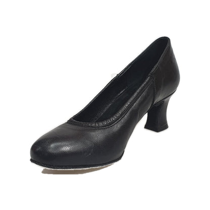 Scarpa decolleté Outlet in pelle nera con dettaglio arricciato, elegante e alla moda, ideale per occasioni speciali.