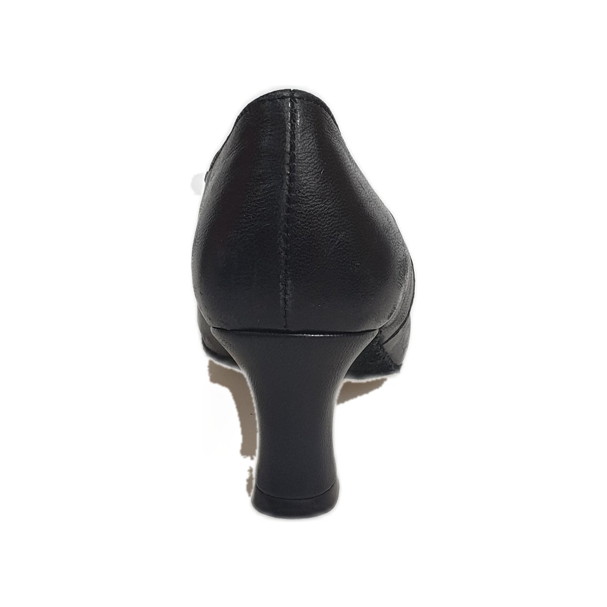 Scarpa décolleté Outlet in pelle nera con dettaglio arricciato, stile elegante e femminile, ideale per occasioni formali.