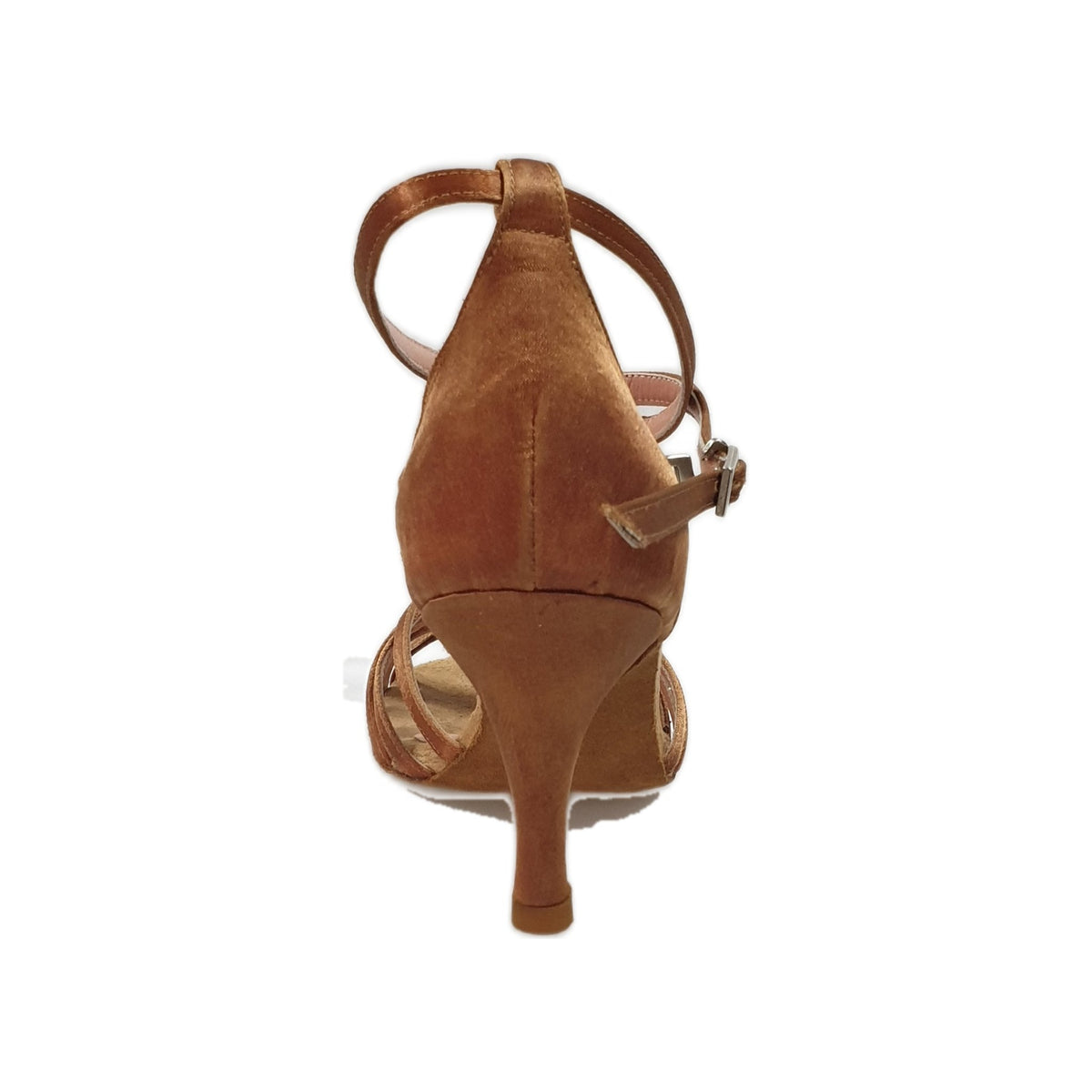 Scarpa con nodino in raso bronzo, modello 28QB V, con dettagli eleganti e finitura lucida, perfetta per occasioni speciali.