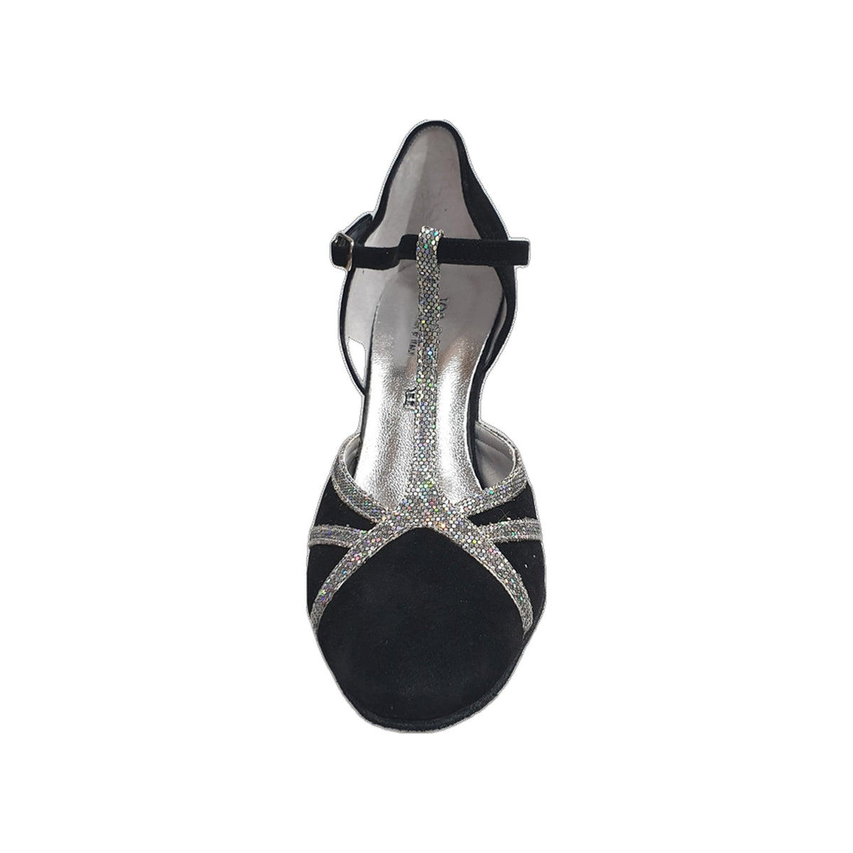Scarpa semi chiusa Camoscio Nero Boreale Silver 3266 Wish Dance, vista frontale