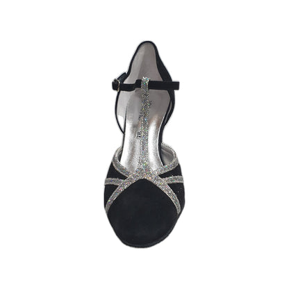 Scarpa semi chiusa Camoscio Nero Boreale Silver 3266 Wish Dance, vista frontale