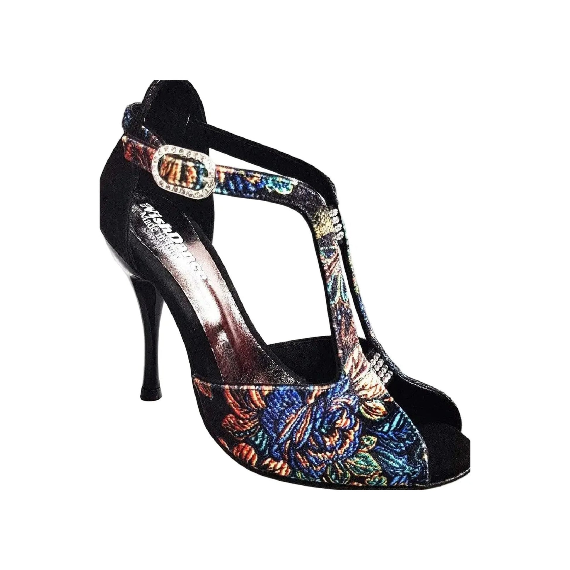 Sandalo da Donna in Velluto New Velvet Fascino Wish Dance, nero, vista laterale