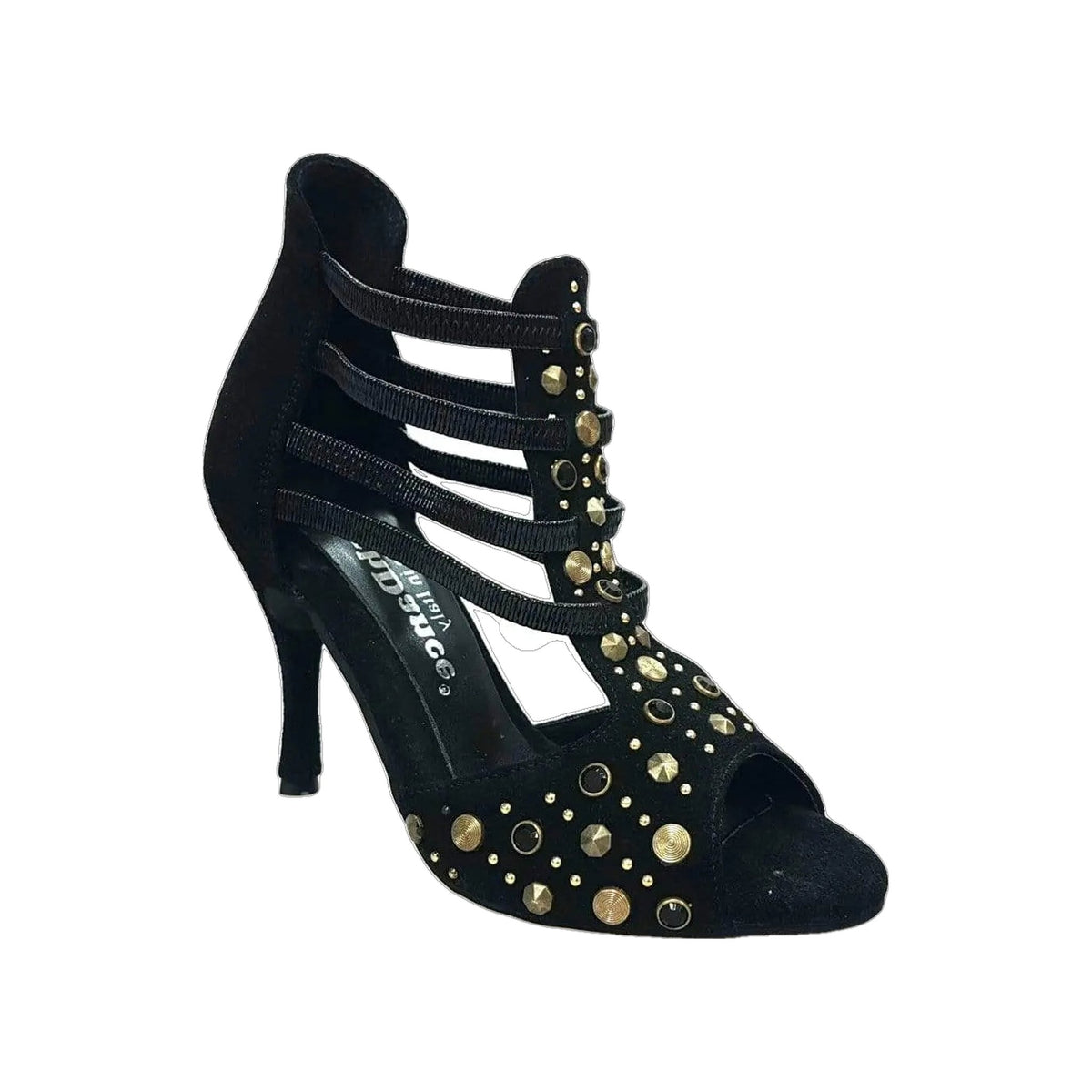 Sandalo da Donna in Camoscio Nero Swann Elizabeth Pirata Wish Dance, vista posteriore
