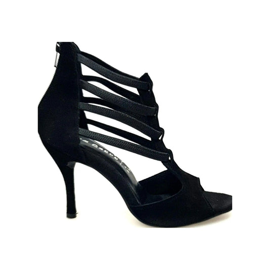 Sandalo da Donna in Camoscio Nero Lilith Zip Wish Dance, vista laterale