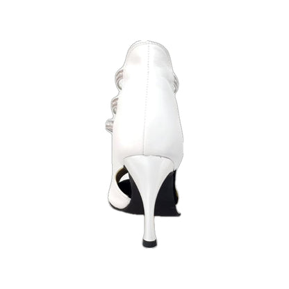Sandalo da Donna in Pelle Bianca MILITE Silver Wish Dance (460PW), vista laterale