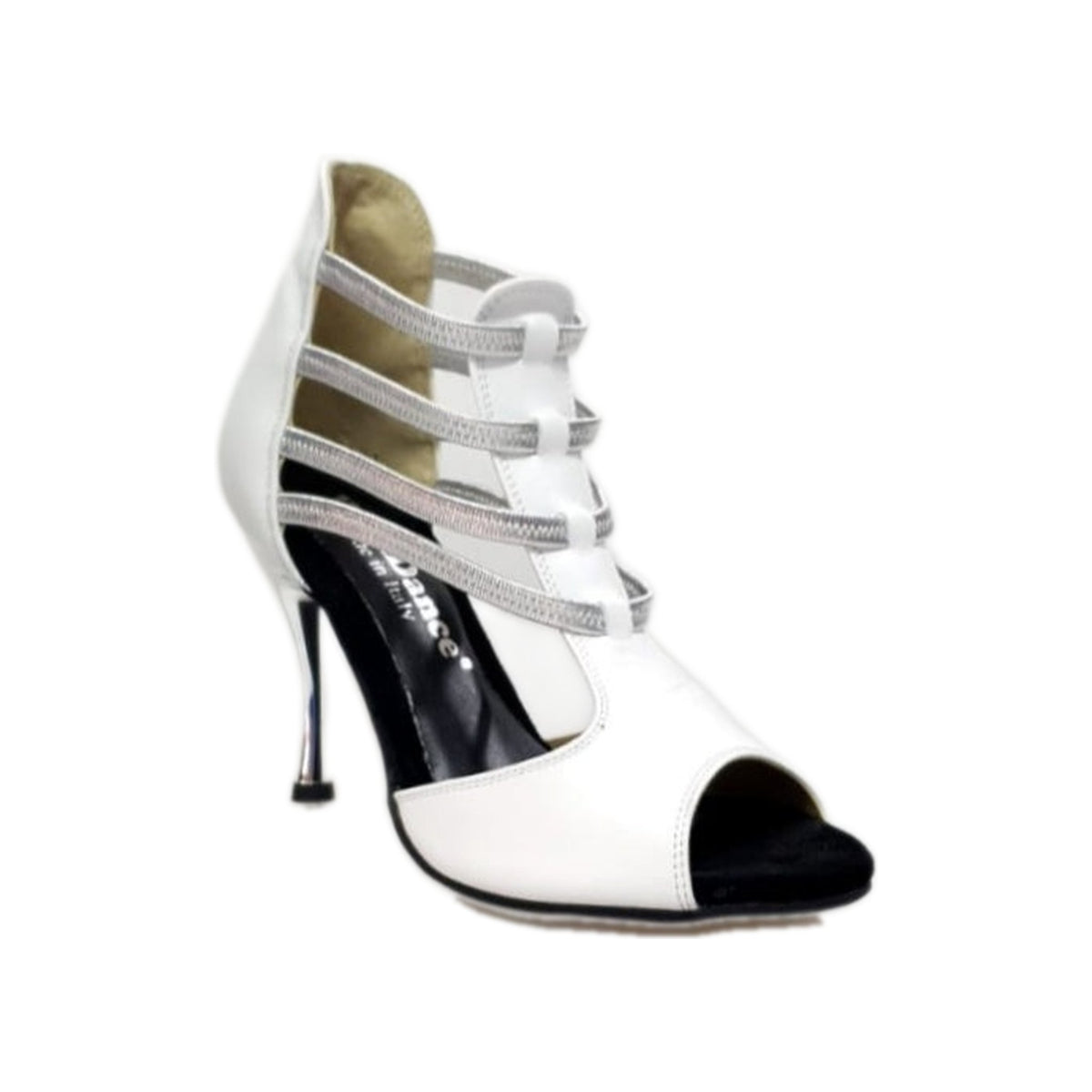 Sandalo da Donna in Pelle Bianca MILITE Silver Wish Dance, argento, dettaglio suola