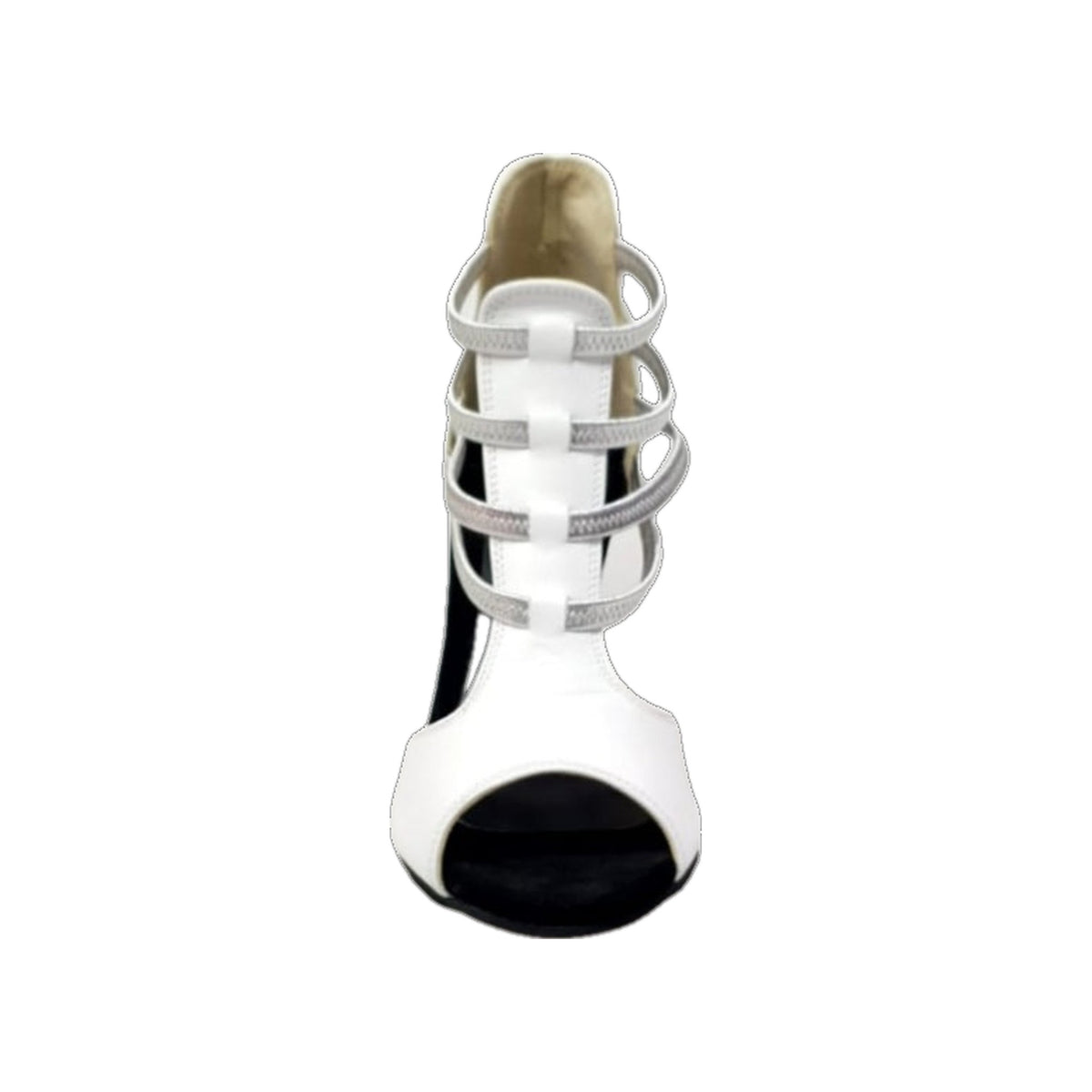 Sandalo da Donna in Pelle Bianca MILITE Silver Wish Dance, argento, dettaglio tacco