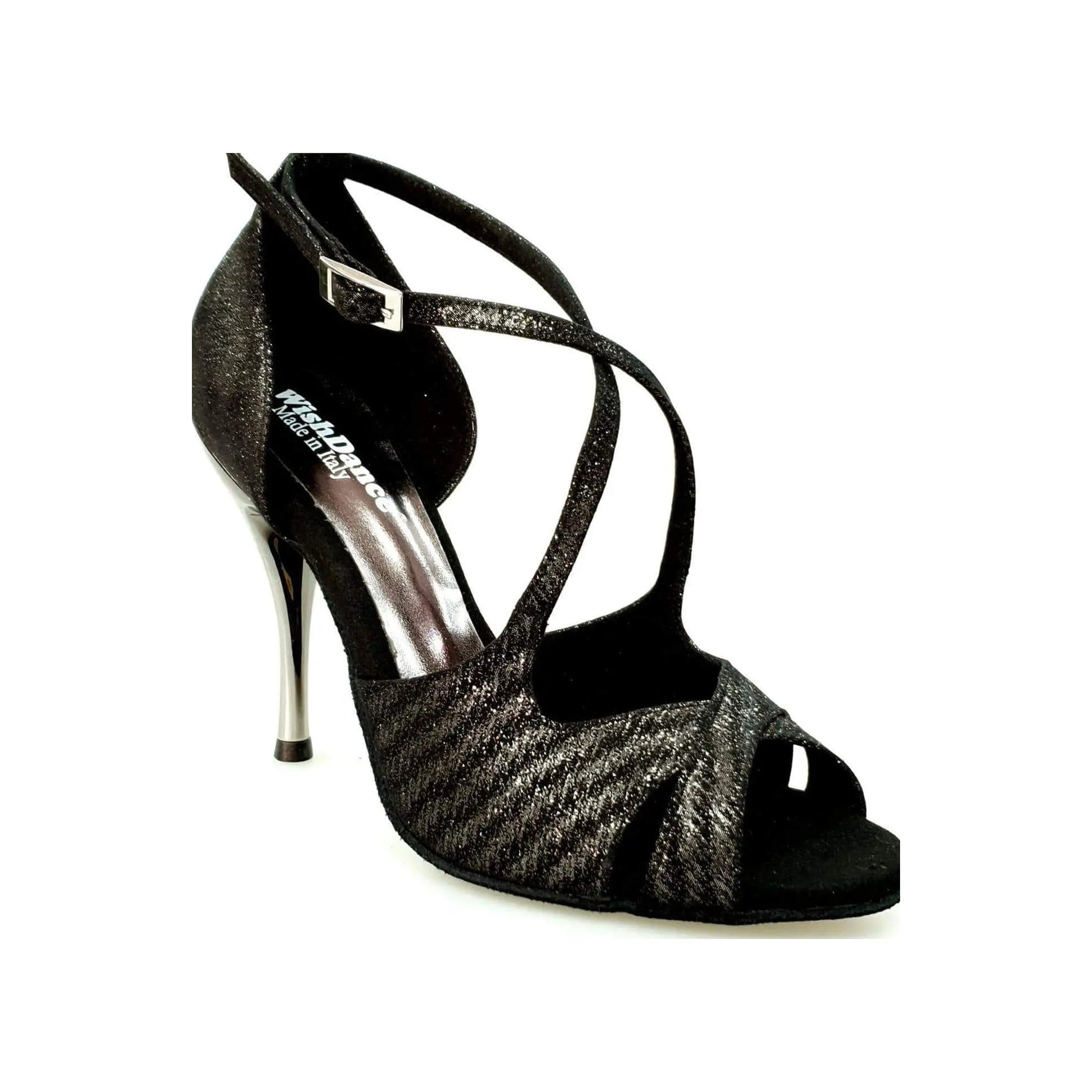 Sandalo da donna in Tessuto Stella Nero Athena Wish Dance, vista laterale