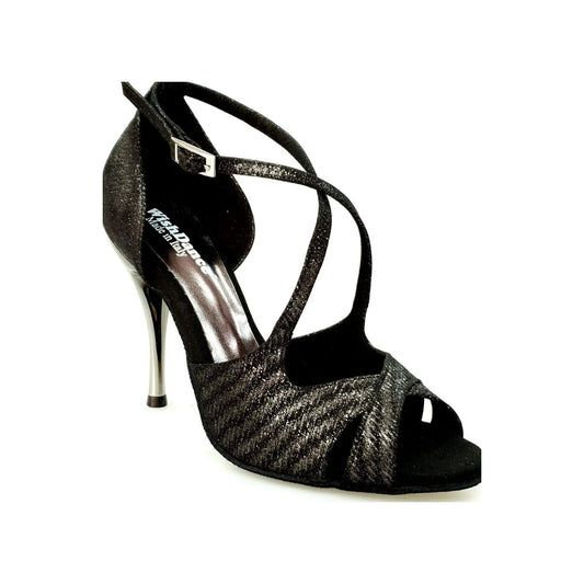 Sandalo da donna in Tessuto Stella Nero Athena Wish Dance, vista laterale