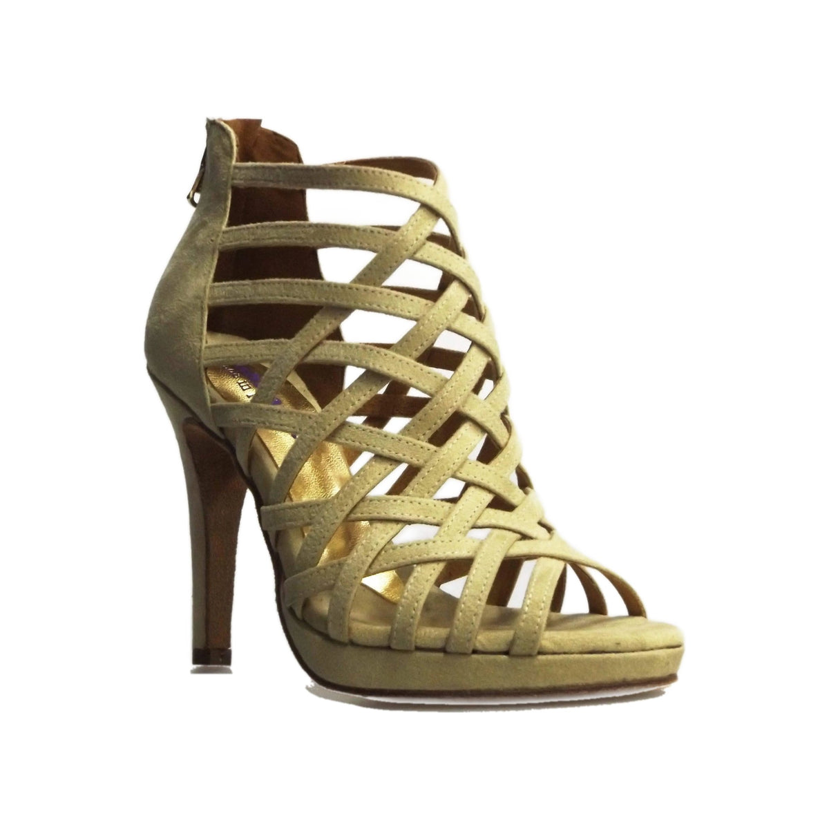 Scarpa da Donna in Camoscio Beige Intrigo Wish Dance, vista posteriore