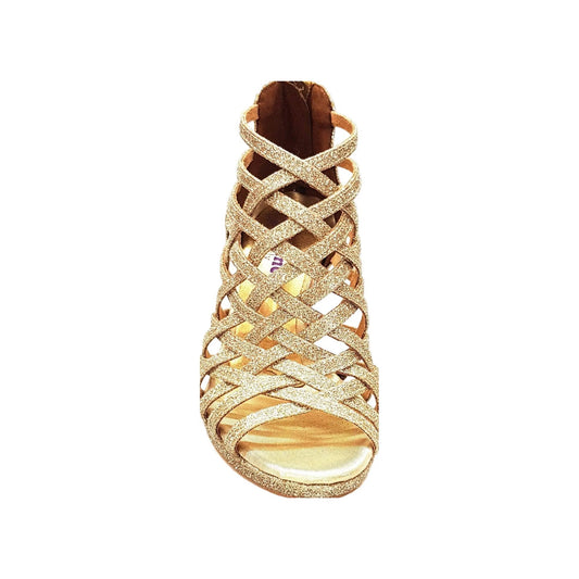 Scarpa da Donna in Glitter Platino Intrigo Wish Dance, vista laterale
