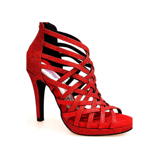 Scarpa da Donna in Glitter Rosso Intrigo Wish Dance, vista laterale