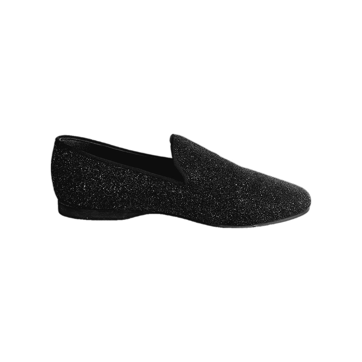 Scarpa mocassino uomo 800 HW Wish Dance Shop in jannot nero brillantinato con dettagli argentati, elegante e lucido.