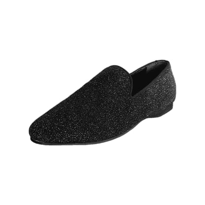 Scarpa mocassino uomo 800 HW Wish Dance Shop in jannot nero brillantinato con dettagli argento, elegante e lucido.