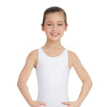 Load image into Gallery viewer, ODILE (RD) - Body Danza Classica da Bambina in Cotone Bielastico Modellante Canotta Bretella Larga
