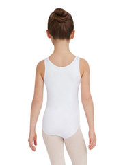 Load image into Gallery viewer, ODILE (RD) - Body Danza Classica da Bambina in Cotone Bielastico Modellante Canotta Bretella Larga
