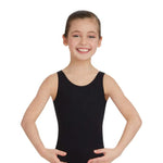 Load image into Gallery viewer, ODILE (RD) - Body Danza Classica da Bambina in Cotone Bielastico Modellante Canotta Bretella Larga
