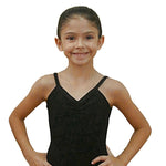 Load image into Gallery viewer, DESIRE RD/NA - Body Danza Classica da Bambina in Cotone Bielastico Modellante Bretellina sottile Traspirante con Pettorina interna antisudore
