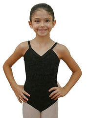 Carica immagine nella Galleria, DESIRE RD/NA - Body Danza Classica da Bambina in Cotone Bielastico Modellante Bretellina sottile Traspirante con Pettorina interna antisudore
