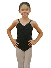 Carica immagine nella Galleria, DESIRE RD/NA - Body Danza Classica da Bambina in Cotone Bielastico Modellante Bretellina sottile Traspirante con Pettorina interna antisudore
