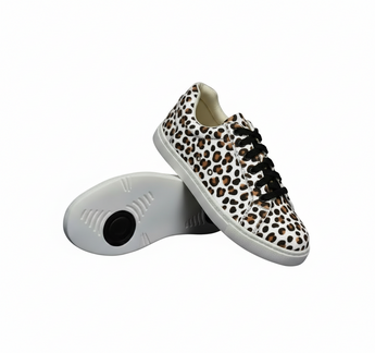 Ataca Suprema Vortice (FCE) - Sneaker in Tessuto Leopardo Bianco Suola Bianca in Gommina e Resina Tecnica