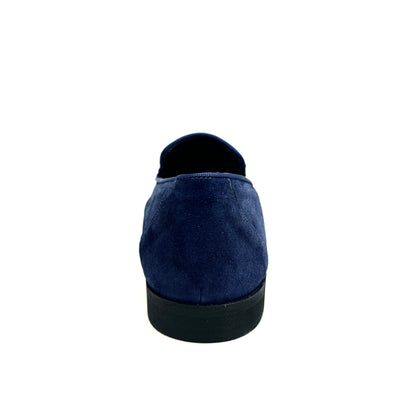 Mocassino uomo Joy Night Blu (800PJ) in camoscio blu notte con fodera in vera pelle e sottopiede ortopedico per comfort.