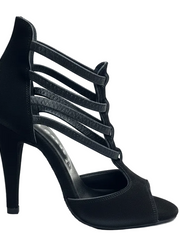 Load image into Gallery viewer, Lilith (460) - Sandalo da Donna in Camoscio Nero con Tacco alto a Spillo Largo