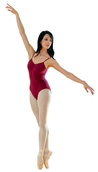 Body danza classica donna MEDORA Wish Dance Shop in cotone lycra nera, spalline sottili, microfibra e pettorina antisudore sul petto
