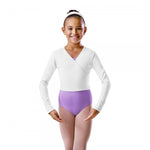 Carica immagine nella Galleria, Silvya (RD) - Scaldacuore Incrociatino in Morbido Cotone Lycra Bielastico Manica Lunga Bambina
