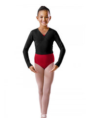 Load image into Gallery viewer, Silvya (RD) - Scaldacuore Incrociatino in Morbido Cotone Lycra Bielastico Manica Lunga Bambina
