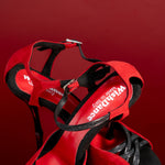 Carica immagine nella Galleria, Morgane Scarlett (691) - Sandalo da Donna in Camoscio Rosso con Fascette in Glitter Nero e Tacco a Spillo Smaltato Nero
