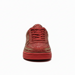 Carica immagine nella Galleria, Sneaker Rubin De Lux Wish Dance Shop in camoscio vegan, Swarovski Boreali, suola rossa in gomma e resina, dettagli tecnici.
