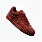 Load image into Gallery viewer, RUBIN (FCE) - Sneaker in Camoscio Vegan e Swarovski Boreali Suola Rossa in Gommina e Resina Tecnica
