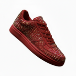 Load image into Gallery viewer, RUBIN (FCE) - Sneaker in Camoscio Vegan e Swarovski Boreali Suola Rossa in Gommina e Resina Tecnica
