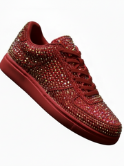 Load image into Gallery viewer, RUBIN (FCE) - Sneaker in Camoscio Vegan e Swarovski Boreali Suola Rossa in Gommina e Resina Tecnica
