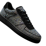 Carica immagine nella Galleria, Sneaker Rubin De Lux Wish Dance Shop in camoscio vegan con Swarovski Boreali, suola rossa in gomma e resina tecnica, dettagli rossi
