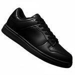 Load image into Gallery viewer, LOKI (L0702FCE) - Sneaker in Ecopelle Nera Vegan Suola Nera in Gommina e Resina Tecnica Cerchi Rossi
