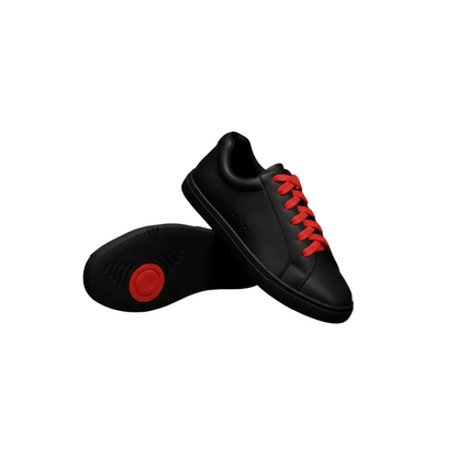 Sneaker ecopelle nera Wish Dance Shop ATACA Black Vortex con suola in gomma e resina, dettagli rossi e design confortevole.