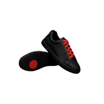 Carica immagine nella Galleria, Ataca Vortice (FCE) - Sneaker Ecopelle Totale Nera materiale Vegan confort Light Flex Suola Nera in Gommina e Resina Tecnica Cerchi Rossi
