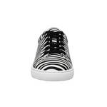 Carica immagine nella Galleria, Ataca Vortice (FCE) - Sneaker in Tessuto Zebrato materiale Vegan confort Light Flex Suola Bianca in Gommina e Resina Tecnica Cerchi Neri
