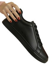 Carica immagine nella Galleria, Ataca Vortice (FCE) - Sneaker Ecopelle Totale Nera materiale Vegan confort Light Flex Suola Nera in Gommina e Resina Tecnica Cerchi Rossi