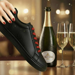 Carica immagine nella Galleria, Ataca Vortice (FCE) - Sneaker Ecopelle Totale Nera materiale Vegan confort Light Flex Suola Nera in Gommina e Resina Tecnica Cerchi Rossi
