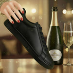 Carica immagine nella Galleria, Ataca Vortice (FCE) - Sneaker Ecopelle Totale Nera materiale Vegan confort Light Flex Suola Nera in Gommina e Resina Tecnica Cerchi Rossi
