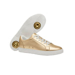 Carica immagine nella Galleria, ATACA Gioele Vortex (L0700FCE) - Sneaker Ecopelle Totale Oro Light materiale Vegan confort Light Flex Suola Bianca in Gommina e Resina Tecnica Cerchi Oro Pivot
