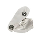 Carica immagine nella Galleria, Sneaker ecopelle total silver ATACA Theia Vortex Wish Dance Shop con suola bianca, design vegan e dettagli argento pivot.

