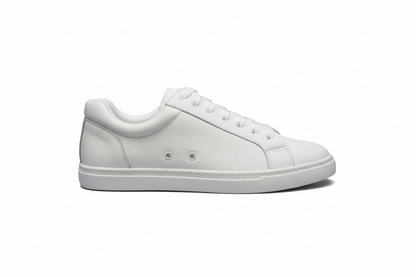 Sneaker ecopelle bianca ATACA White Vortex con suola bianca, dettagli neri e tecnologia Flex, comfort e stile vegano.